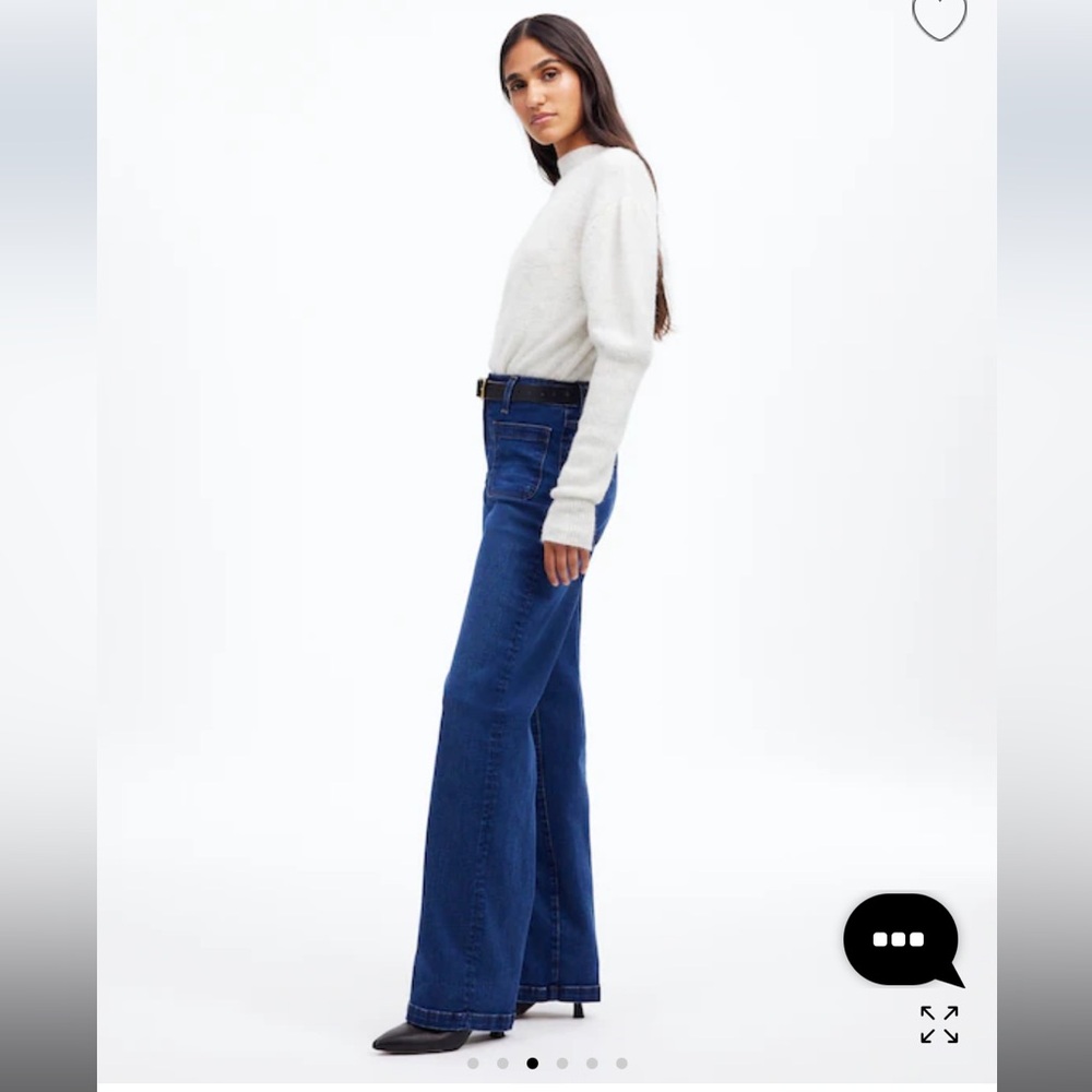 The Emmett Wide-Leg Full Length Jean: Patch Pocket Edition - Picture 3 of 10